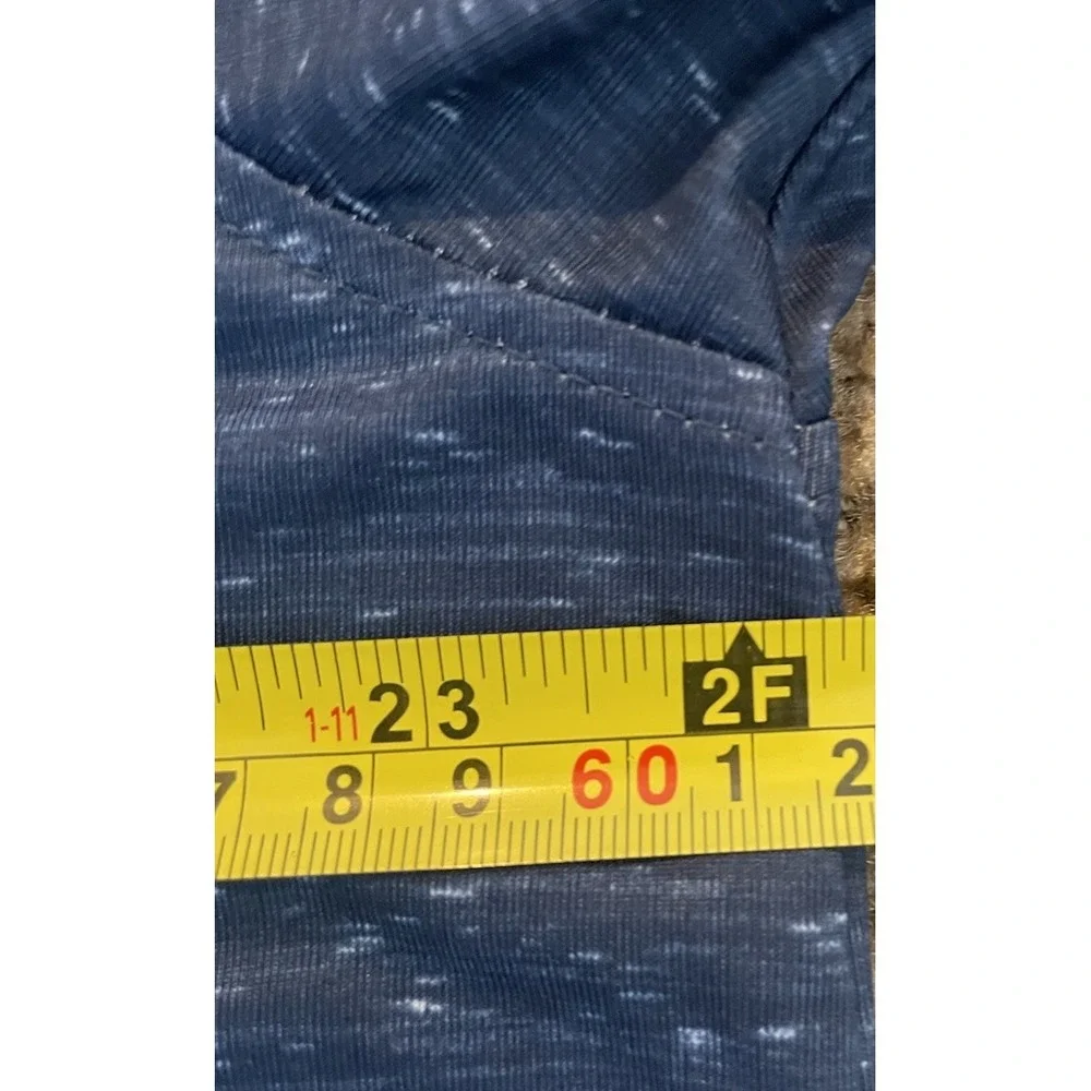Izod Golf Short Sleeve Polo Shirt Blue White Splatter Pattern Logo Large JBHS - Picture 5 of 7